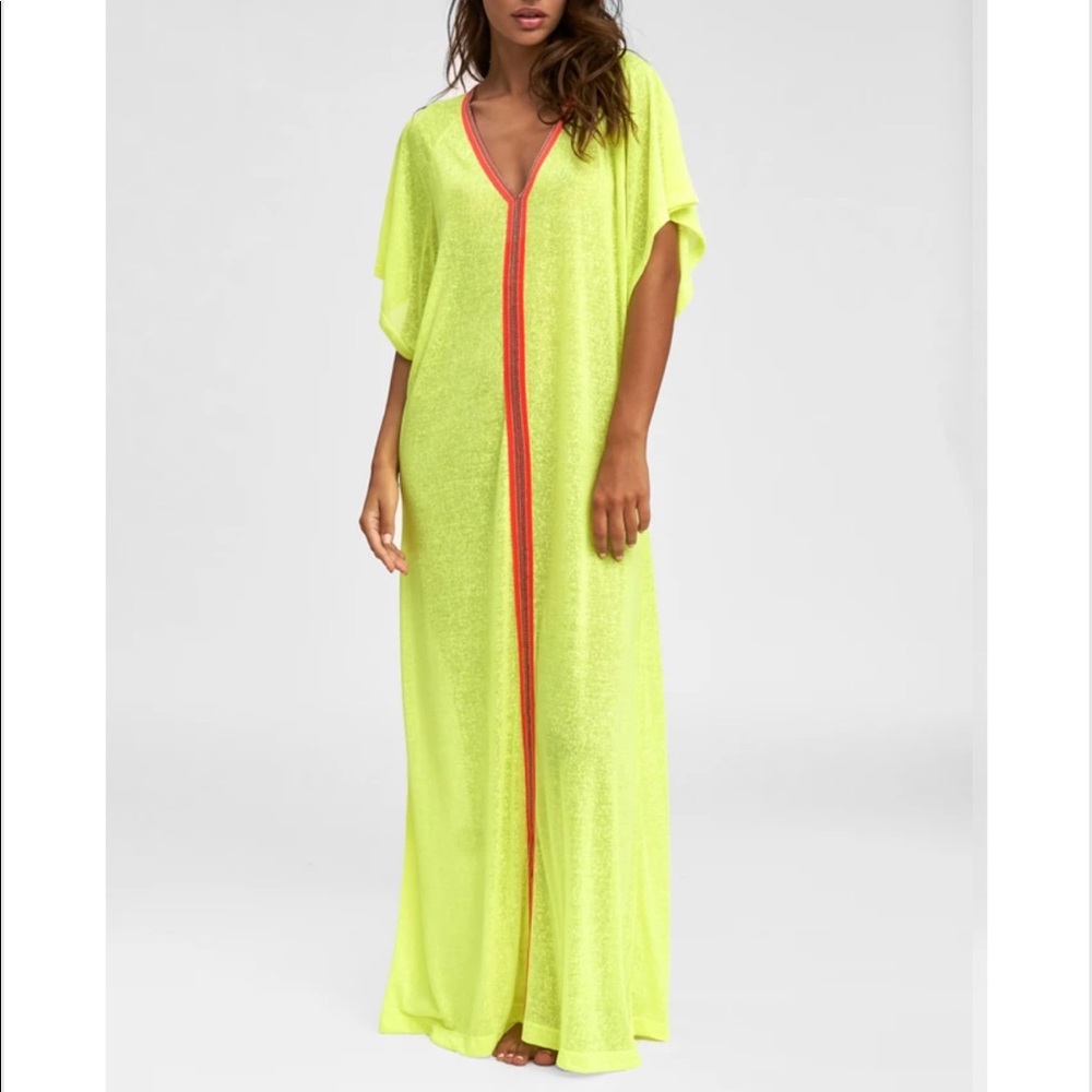 Pitusa Yellow Maxi Coverup